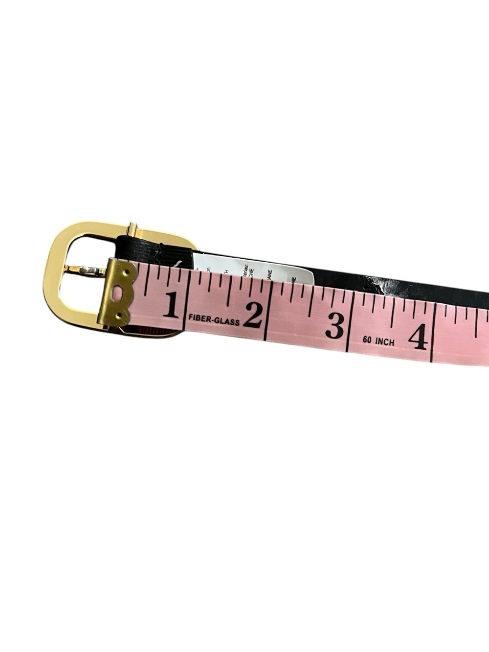 Lauren Ralph Lauren Floral Leather Belt Womens Black Skinny Gold Buckle Sz M - Picture 11 of 12